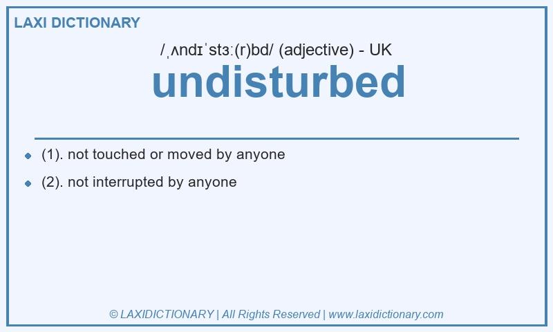 Definition undisturbed in British English
