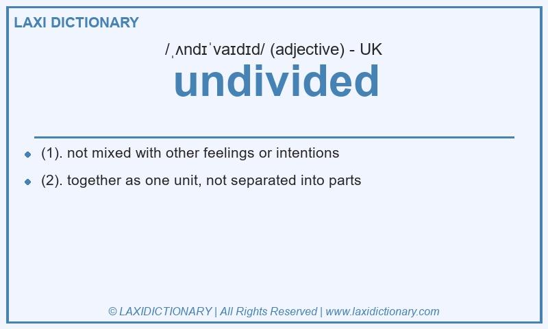 Definition undivided in British English