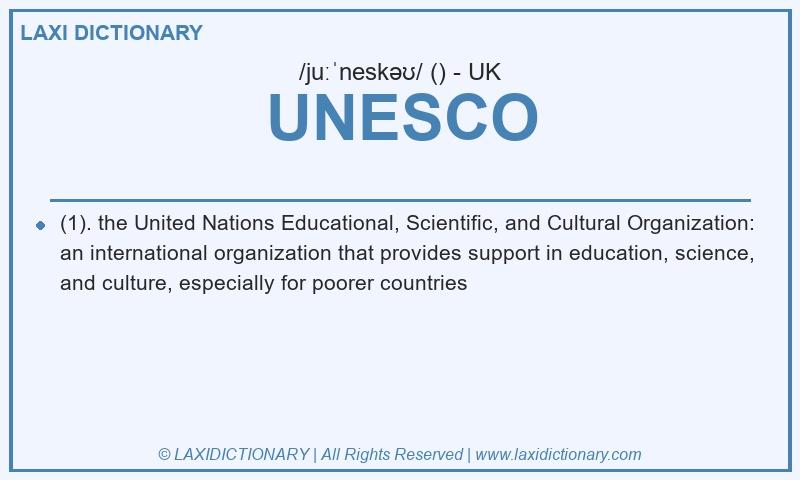 Definition UNESCO in British English