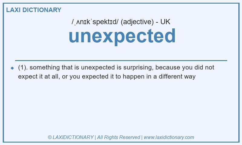 Definition unexpected in British English
