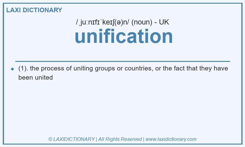 Definition unification in British English
