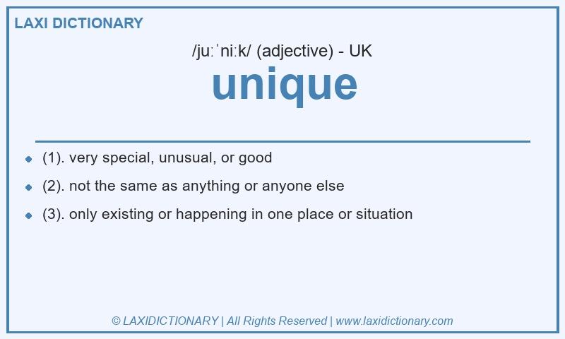 Definition unique in British English