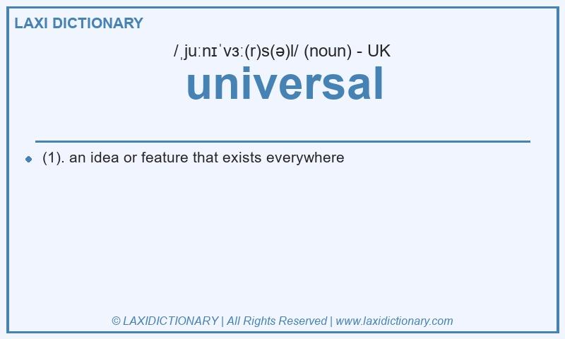 Definition universal in British English