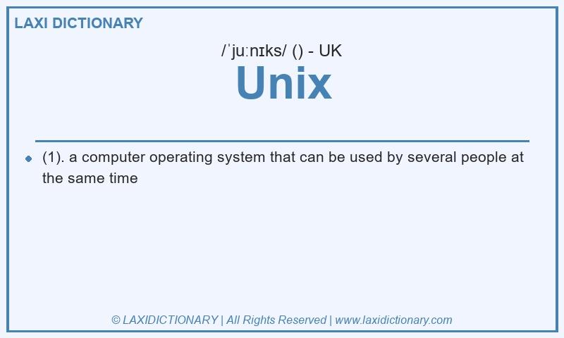 Definition Unix in British English