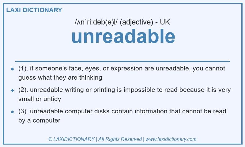 Definition unreadable in British English