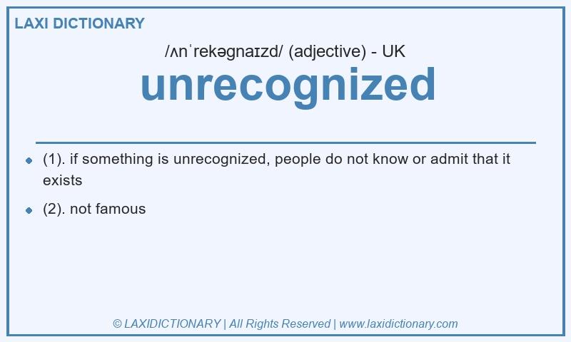 Definition unrecognized in British English