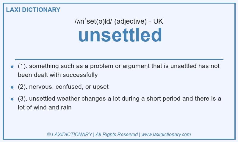Definition unsettled in British English