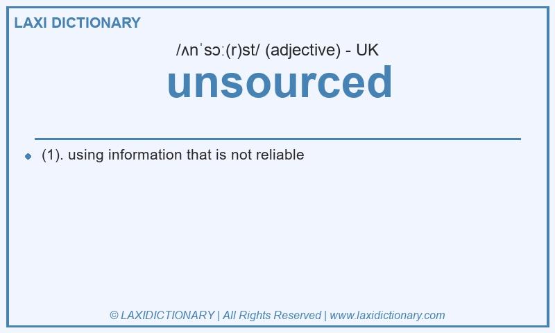 Definition unsourced in British English