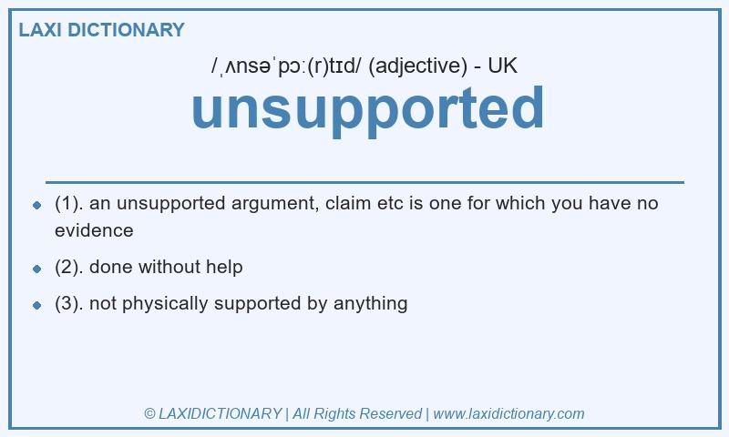 Definition unsupported in British English
