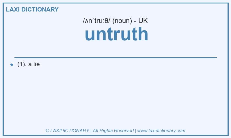Definition untruth in British English