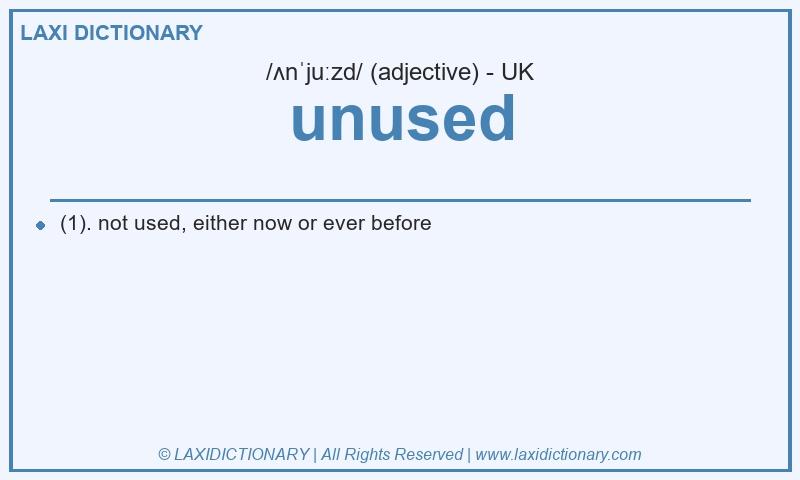 Definition unused in British English