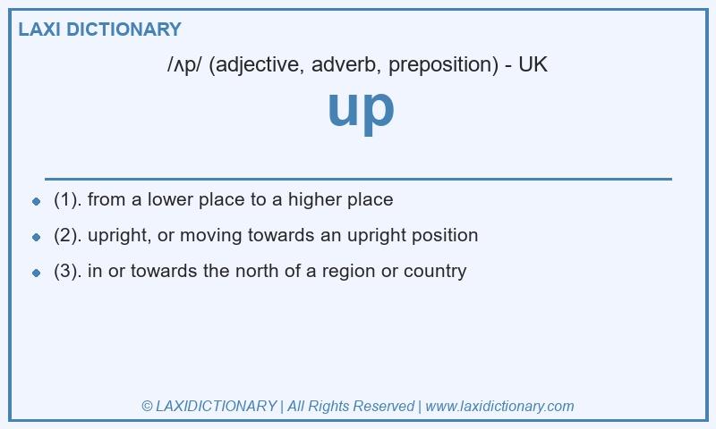 Definition up in British English