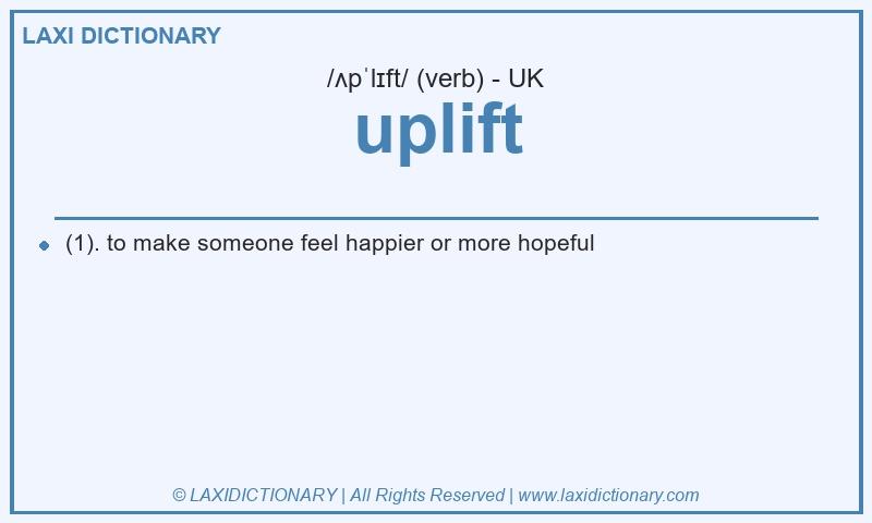 Definition uplift in British English