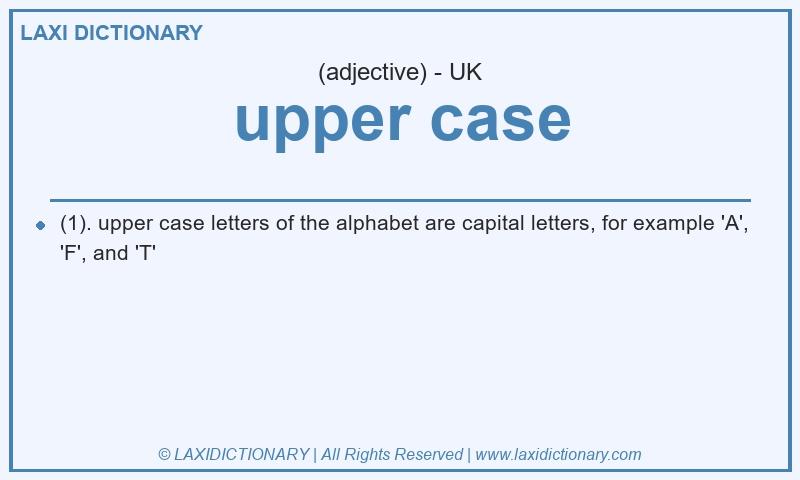Definition upper case in British English