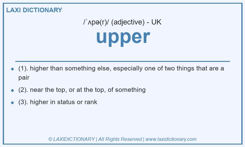 Definition upper in British English