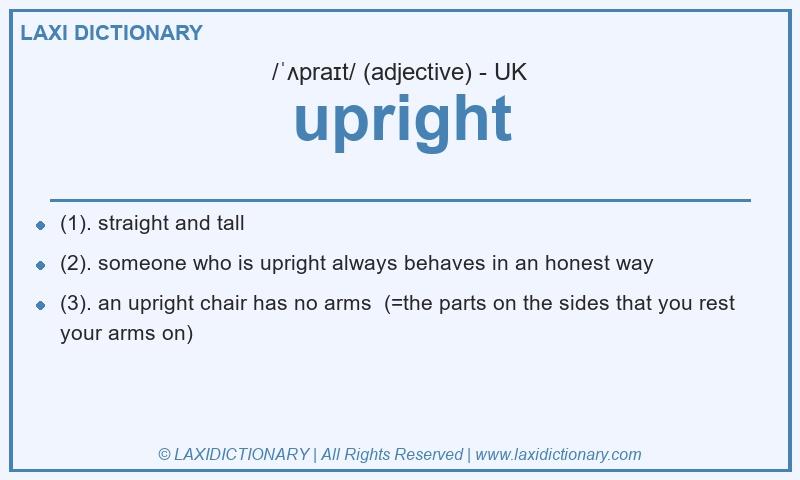 Definition upright in British English