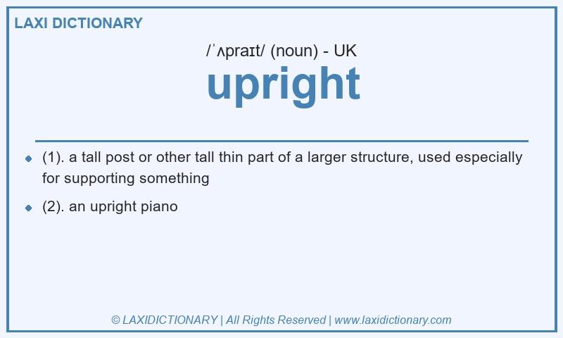 Definition upright in British English