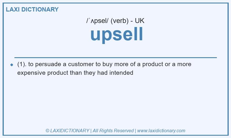Definition upsell in British English