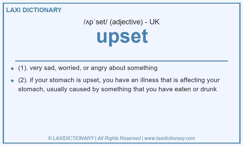 Definition upset in British English