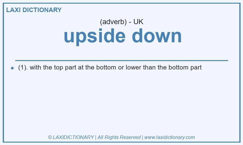 Definition upside down in British English