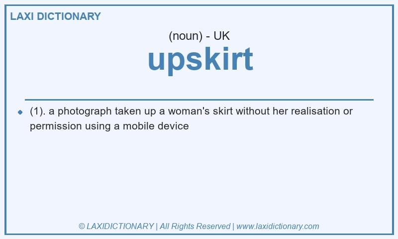 Definition upskirt in British English