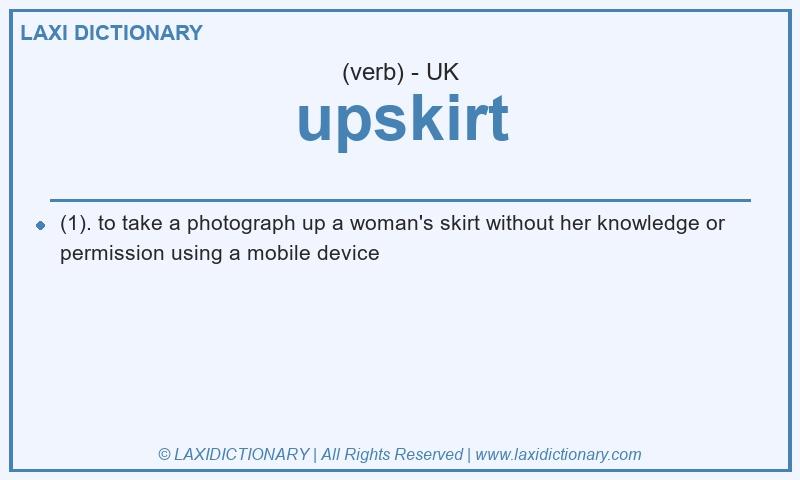 Definition upskirt in British English