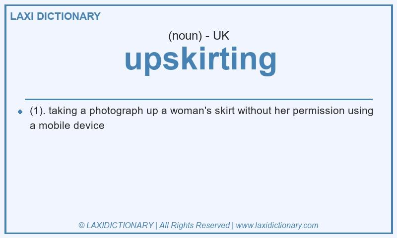 Definition upskirting in British English
