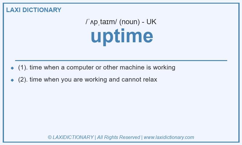 Definition uptime in British English