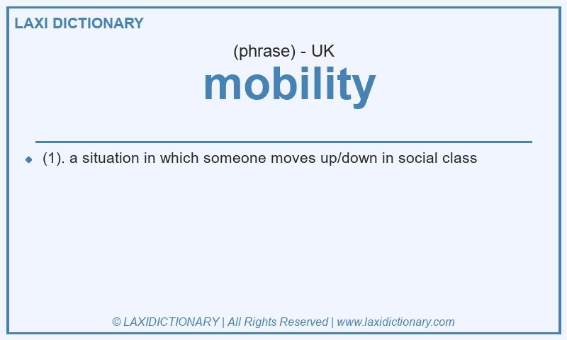 Definition  mobility in British English
