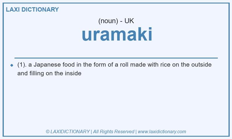 Definition uramaki in British English