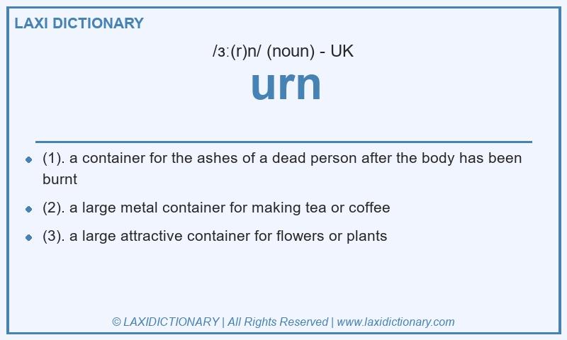 Definition urn in British English