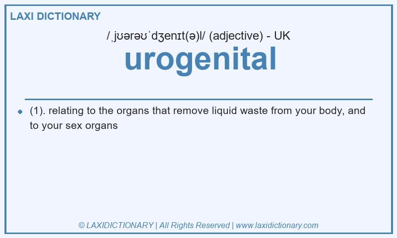 Definition urogenital in British English