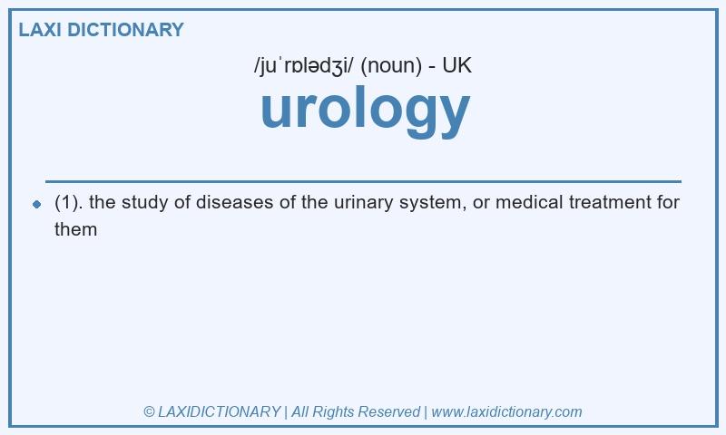 Definition urology in British English