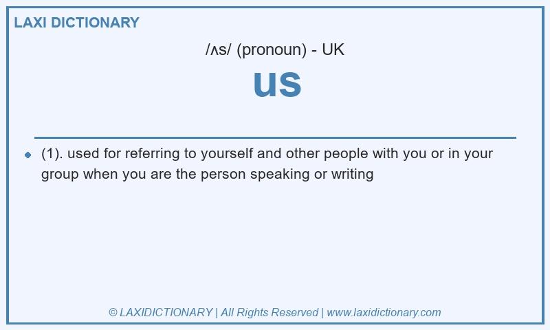 Definition us in British English