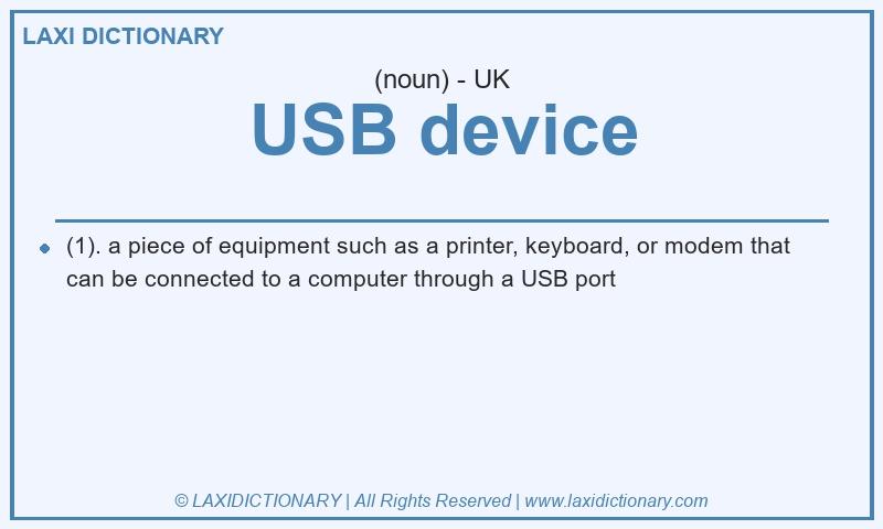 Definition USB device in British English