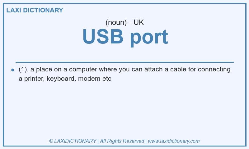 Definition USB port in British English
