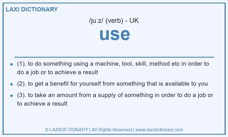Definition use in British English