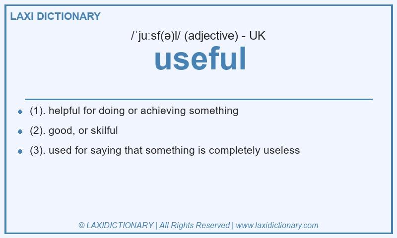 Definition useful in British English