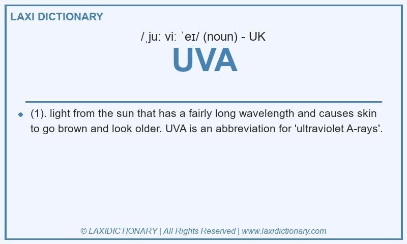 Definition UVA in British English