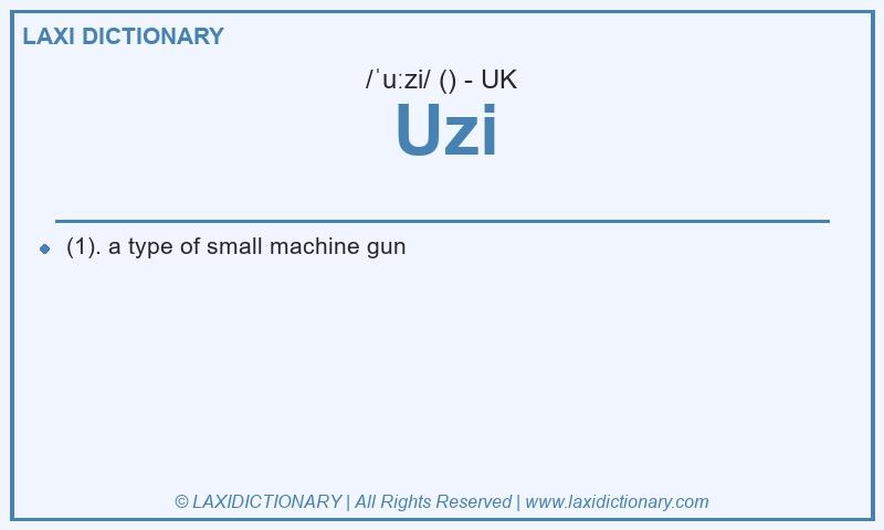 Definition Uzi in British English