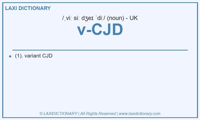 Definition v-CJD in British English