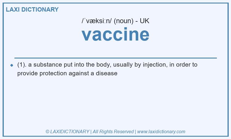 Definition vaccine in British English