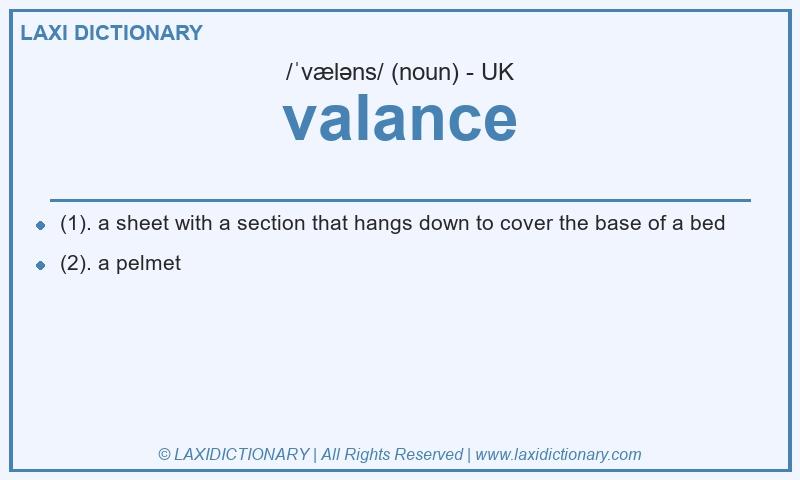 Definition valance in British English