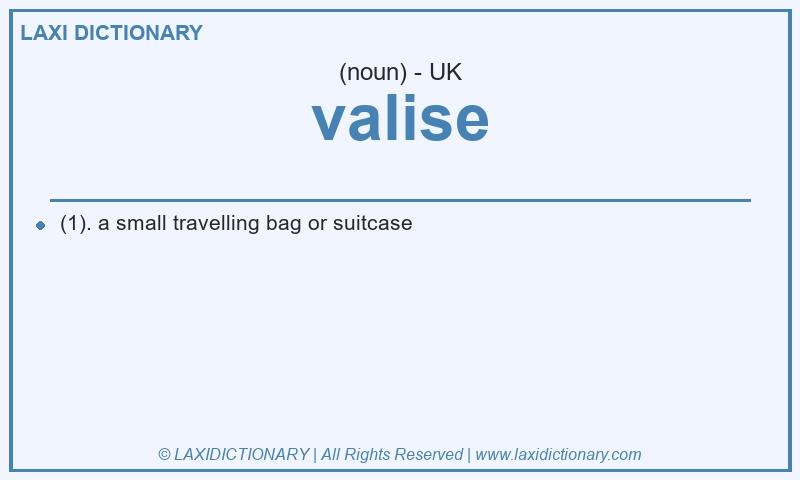 Definition valise in British English