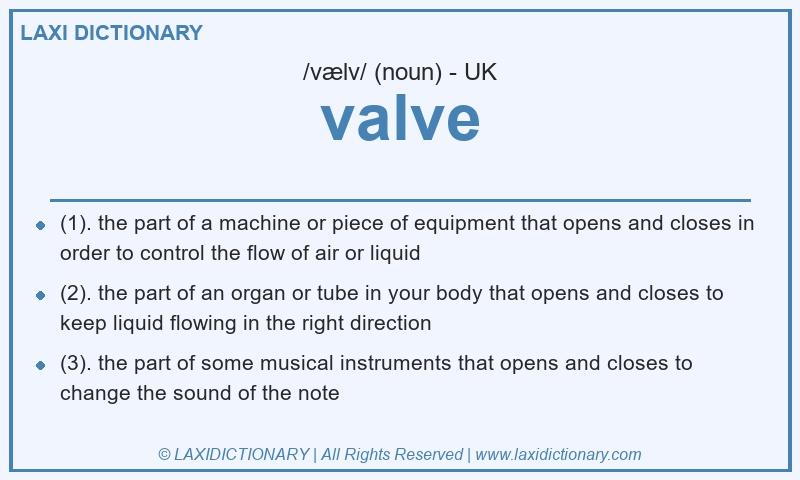 Definition valve in British English