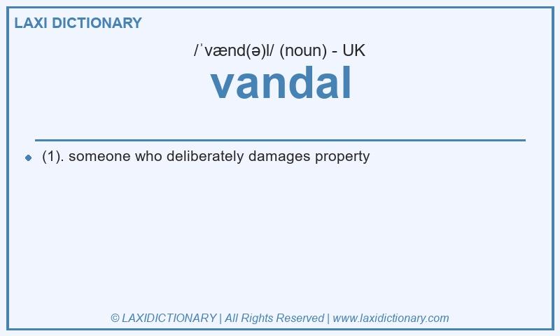 Definition vandal in British English