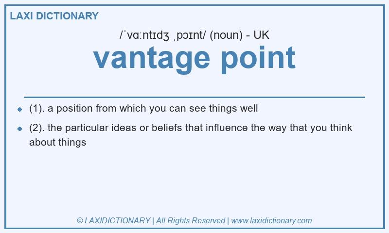 Definition vantage point in British English