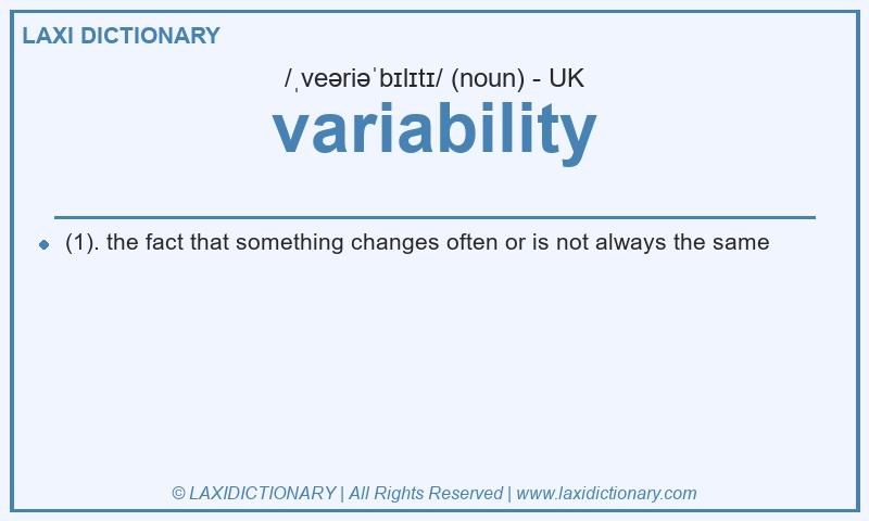 Definition variability in British English