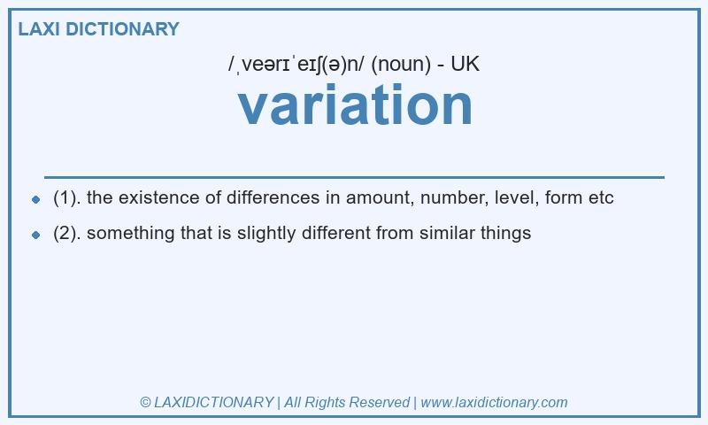 Definition variation in British English