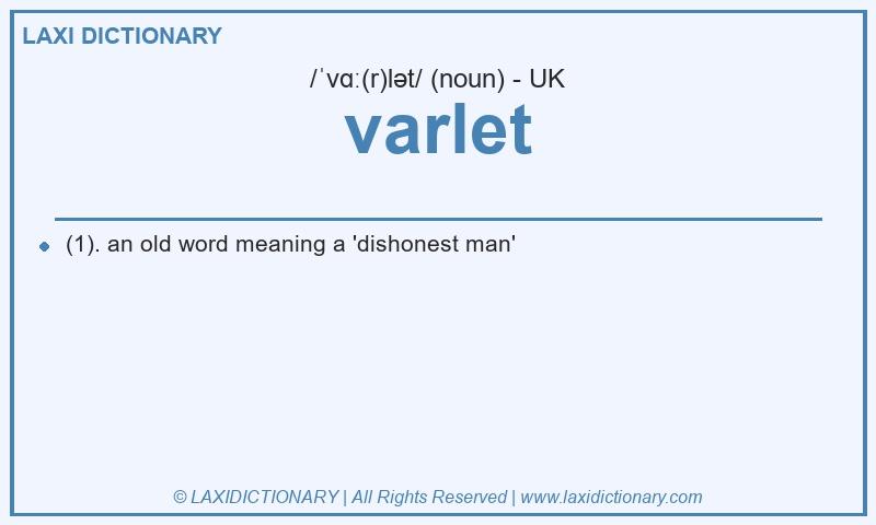 Definition varlet in British English